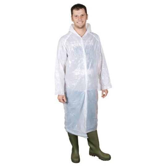 (English) 5601984 Disposable plastic overcoat